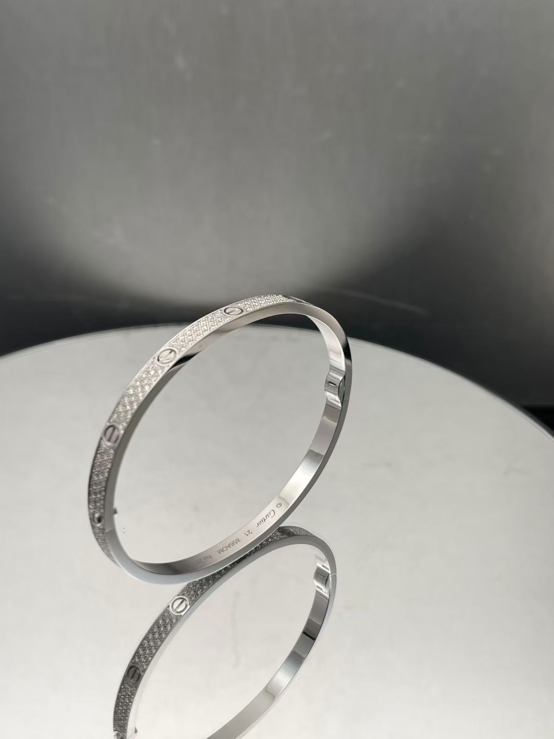 러브 미디움 팔찌 다이아몬드 파베세팅